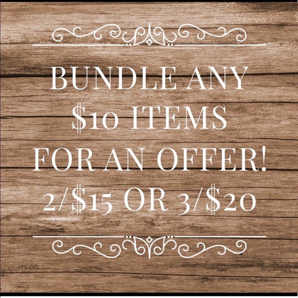 Sale! $10 items are 2/$15 or 3/$20!!!